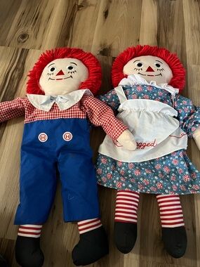 Vintage Applause large 24 inch Raggedy Ann and Andy